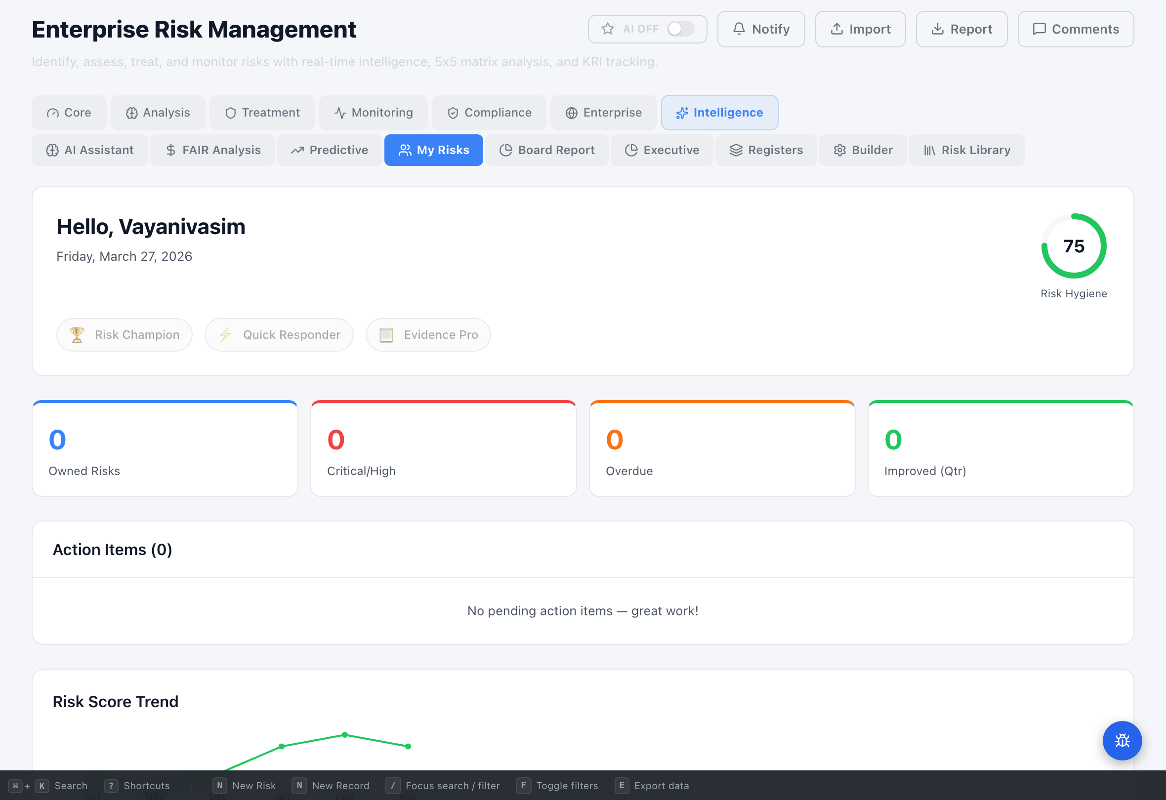 Risk Management view 8 - Compliance Enablers