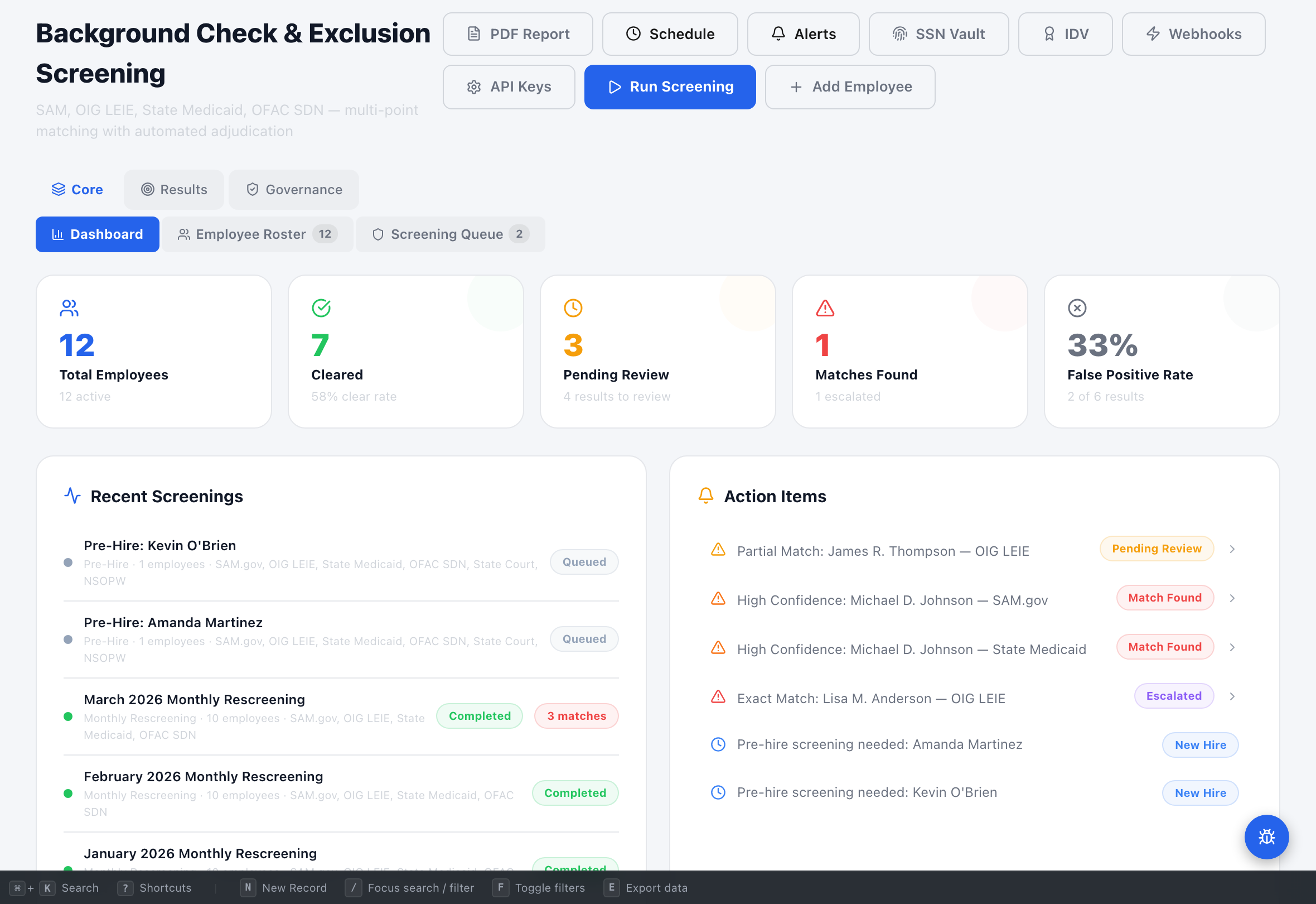 Background Check & Employee Screening - Compliance Enablers Platform